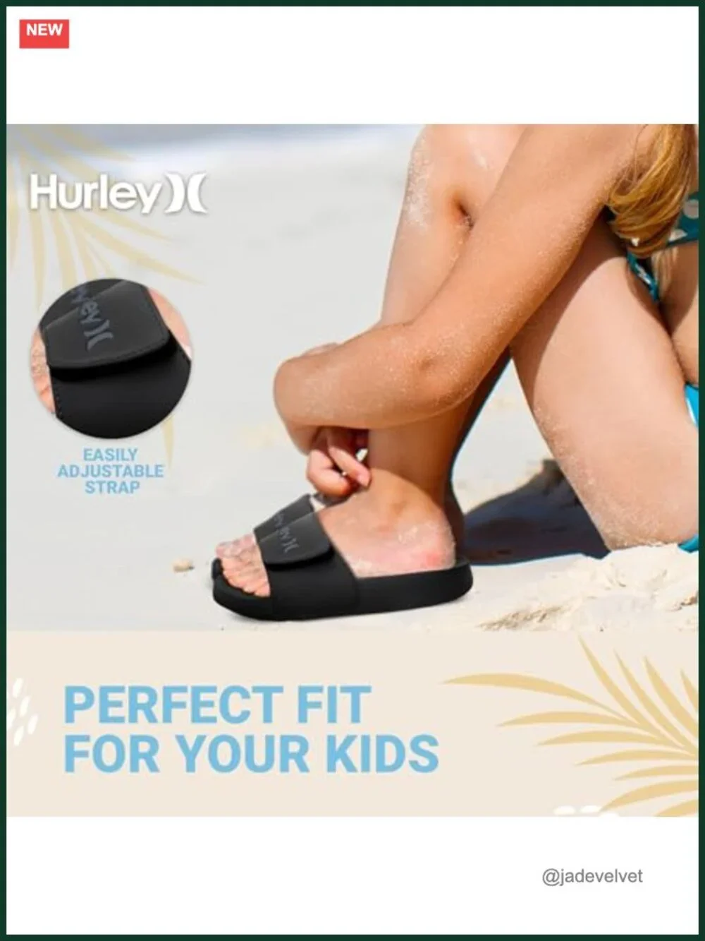 Kids NAIA Slides Adjustable Strap Slip-On Sandals EVA Footbed Shower Slides